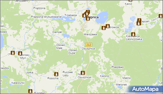 mapa Osusznica, Osusznica na mapie Targeo