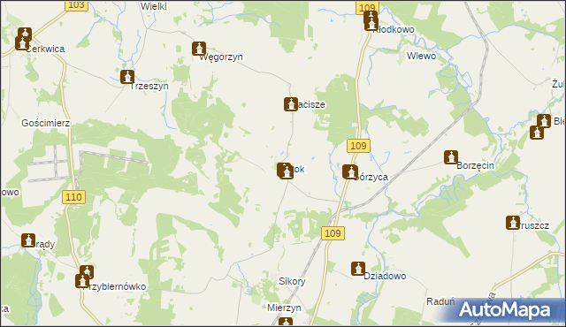 mapa Otok gmina Gryfice, Otok gmina Gryfice na mapie Targeo