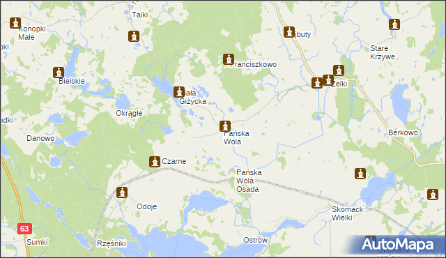 mapa Pańska Wola, Pańska Wola na mapie Targeo