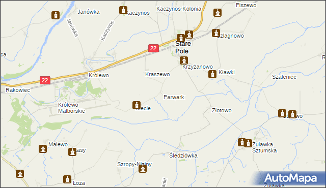 mapa Parwark, Parwark na mapie Targeo
