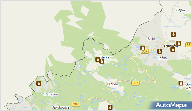 mapa Pasterka, Pasterka na mapie Targeo