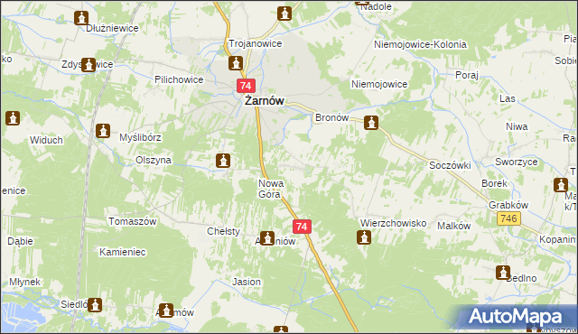 mapa Paszkowice, Paszkowice na mapie Targeo
