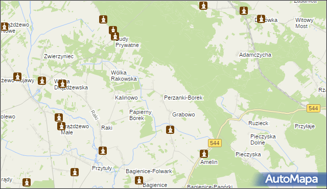 mapa Perzanki-Borek, Perzanki-Borek na mapie Targeo