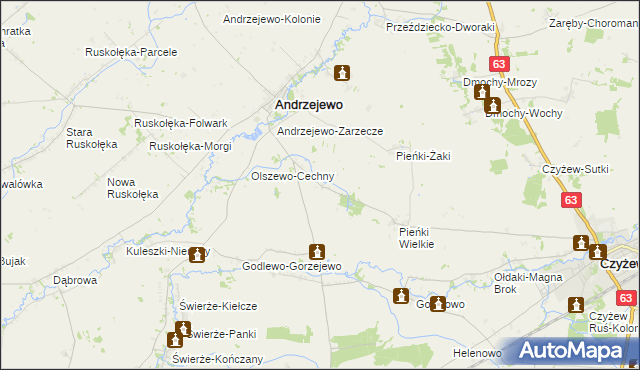 mapa Pieńki-Sobótki, Pieńki-Sobótki na mapie Targeo