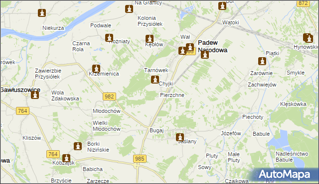 mapa Pierzchne, Pierzchne na mapie Targeo