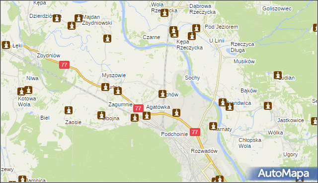 mapa Pilchów, Pilchów na mapie Targeo