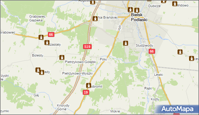 mapa Piliki, Piliki na mapie Targeo