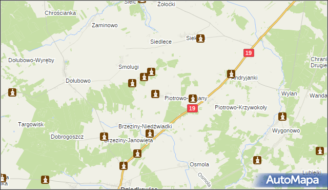 mapa Piotrowo-Trojany, Piotrowo-Trojany na mapie Targeo