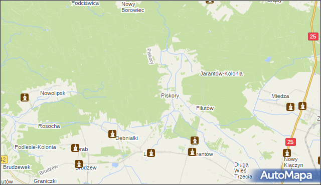 mapa Piskory, Piskory na mapie Targeo