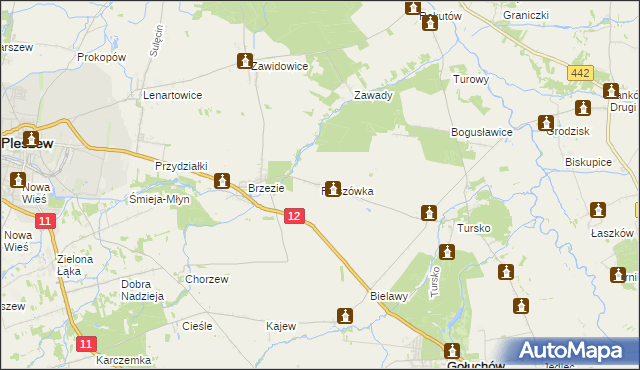 mapa Pleszówka, Pleszówka na mapie Targeo