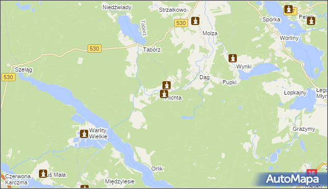 mapa Plichta, Plichta na mapie Targeo