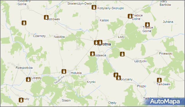 mapa Podawce, Podawce na mapie Targeo
