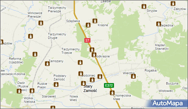 mapa Podkrasne, Podkrasne na mapie Targeo