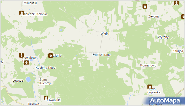 mapa Podozierany, Podozierany na mapie Targeo