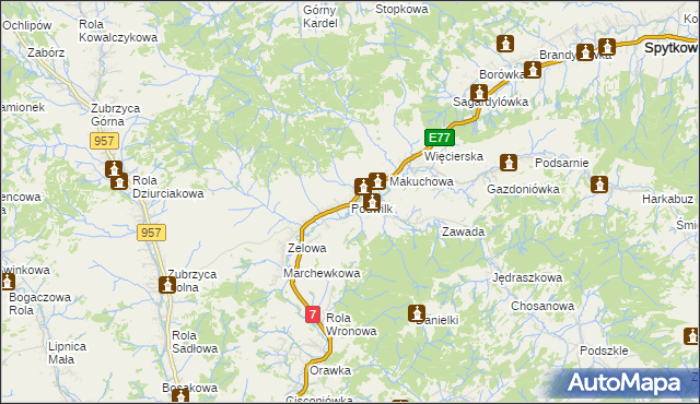 mapa Podwilk, Podwilk na mapie Targeo