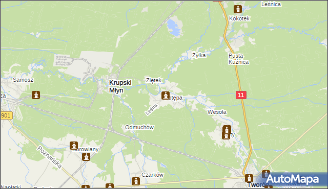 mapa Potępa, Potępa na mapie Targeo