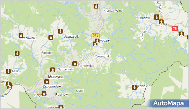 mapa Powroźnik, Powroźnik na mapie Targeo