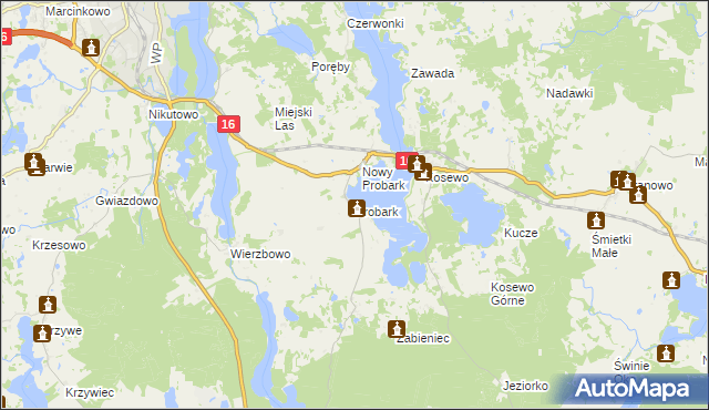 mapa Probark, Probark na mapie Targeo