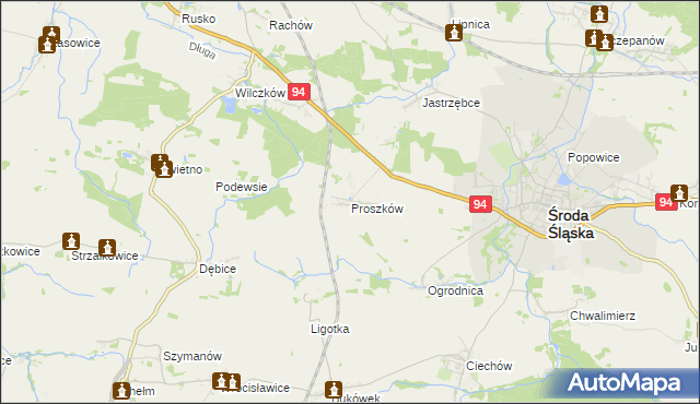 mapa Proszków, Proszków na mapie Targeo