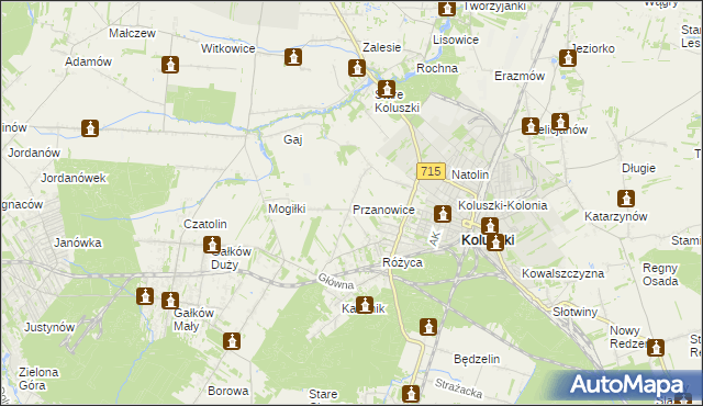 mapa Przanowice, Przanowice na mapie Targeo