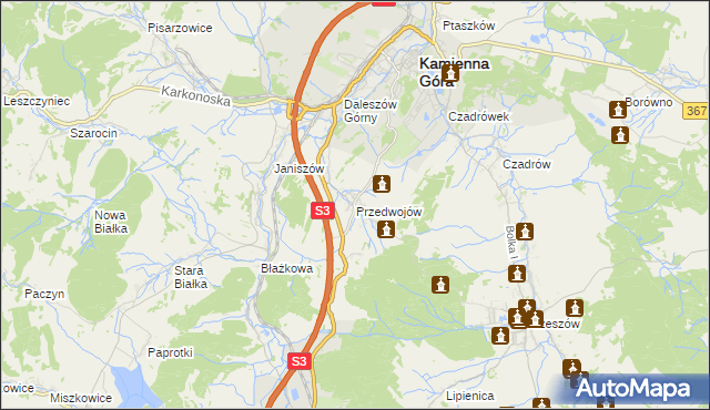 mapa Przedwojów, Przedwojów na mapie Targeo