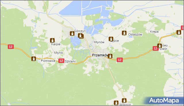 mapa Przemków, Przemków na mapie Targeo