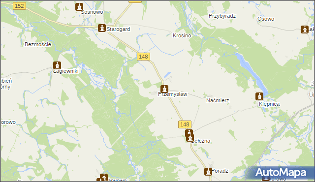 mapa Przemysław gmina Resko, Przemysław gmina Resko na mapie Targeo
