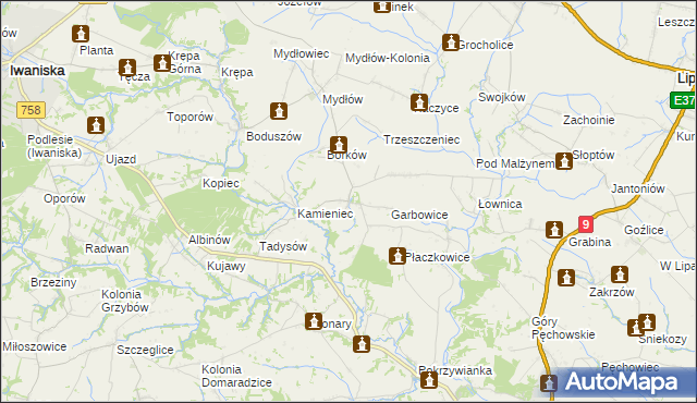mapa Przepiórów, Przepiórów na mapie Targeo