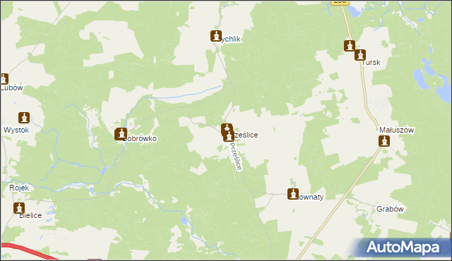 mapa Prześlice, Prześlice na mapie Targeo