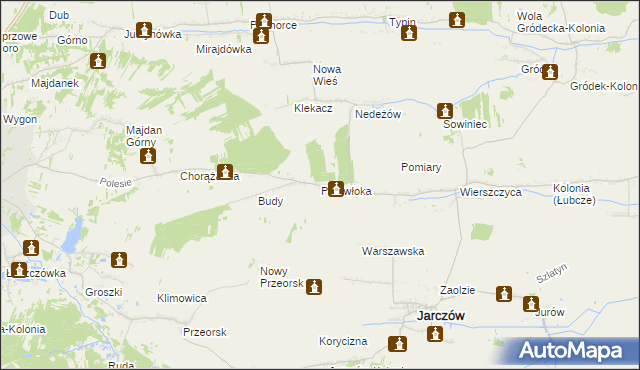 mapa Przewłoka gmina Jarczów, Przewłoka gmina Jarczów na mapie Targeo