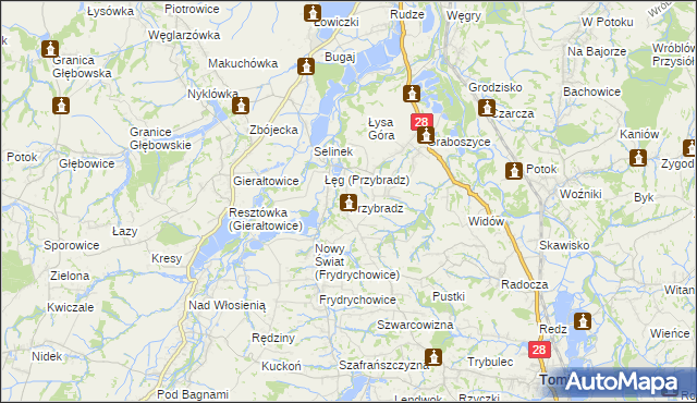 mapa Przybradz, Przybradz na mapie Targeo