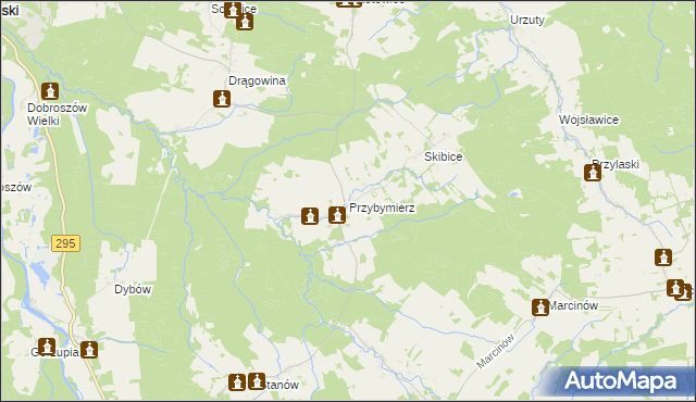 mapa Przybymierz, Przybymierz na mapie Targeo