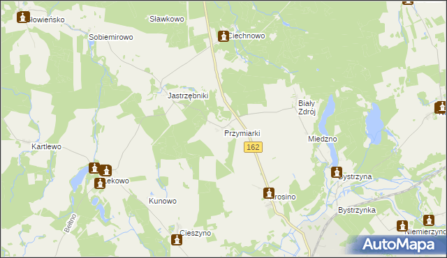 mapa Przymiarki gmina Świdwin, Przymiarki gmina Świdwin na mapie Targeo