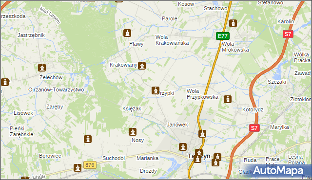 mapa Przypki, Przypki na mapie Targeo