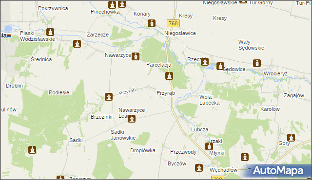 mapa Przyrąb, Przyrąb na mapie Targeo