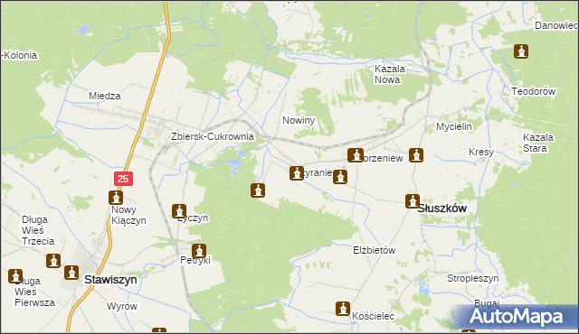 mapa Przyranie, Przyranie na mapie Targeo