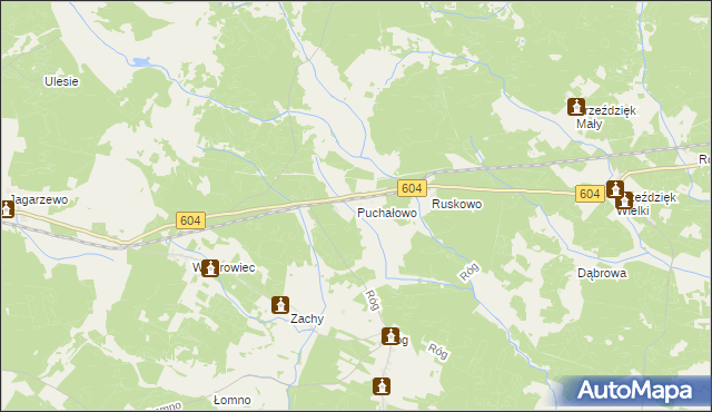 mapa Puchałowo, Puchałowo na mapie Targeo