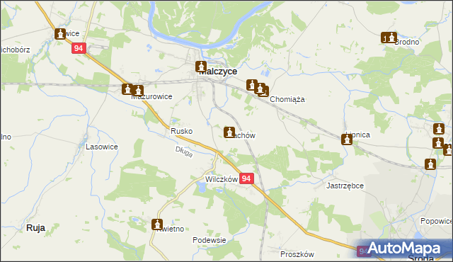 mapa Rachów, Rachów na mapie Targeo