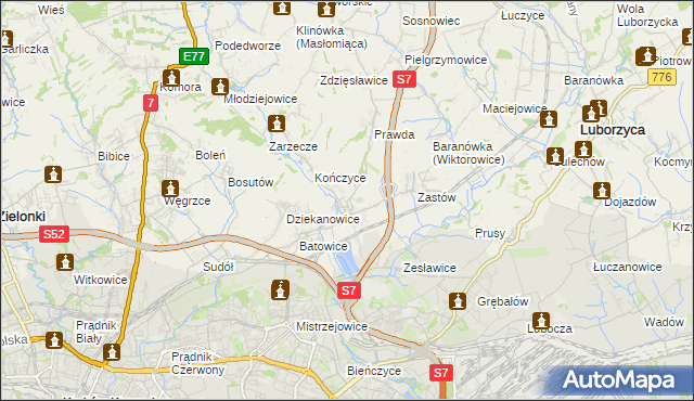 mapa Raciborowice gmina Michałowice, Raciborowice gmina Michałowice na mapie Targeo