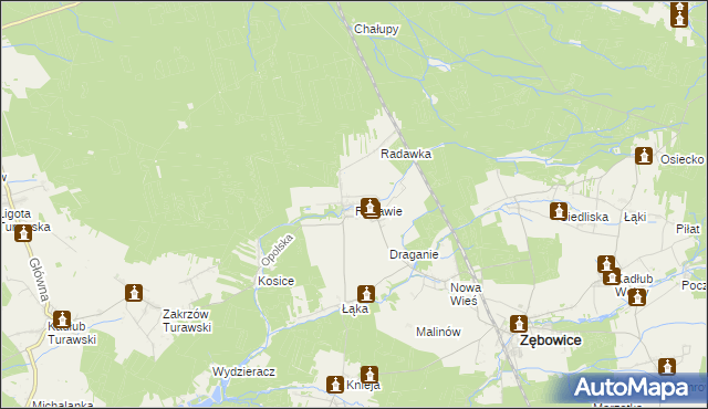 mapa Radawie, Radawie na mapie Targeo