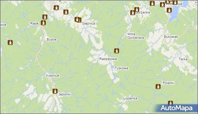 mapa Radziejowa, Radziejowa na mapie Targeo