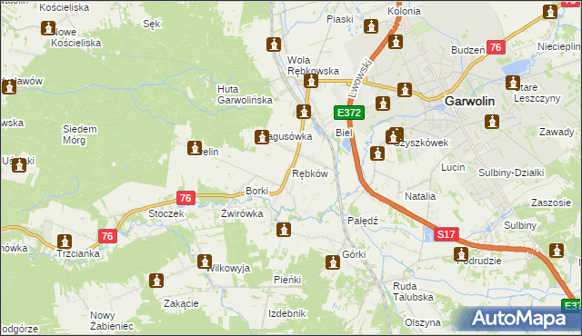 mapa Rębków, Rębków na mapie Targeo