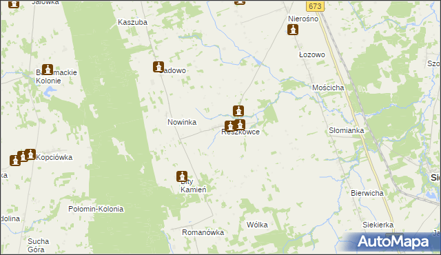 mapa Reszkowce, Reszkowce na mapie Targeo
