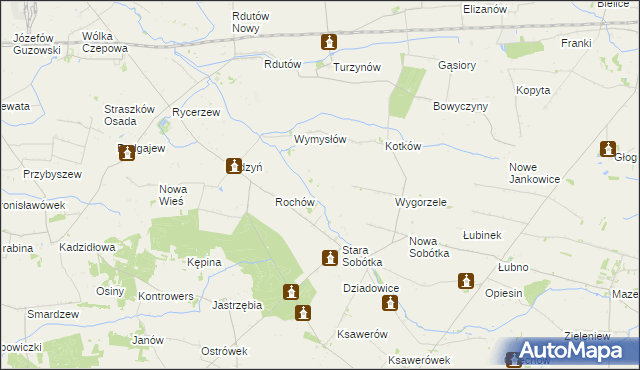 mapa Rochówek, Rochówek na mapie Targeo