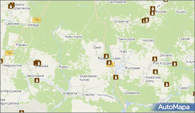 mapa Rodaki, Rodaki na mapie Targeo