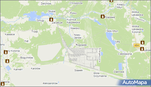 mapa Rogowiec, Rogowiec na mapie Targeo