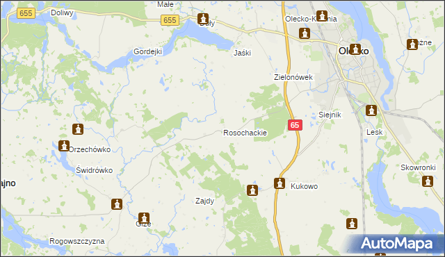 mapa Rosochackie, Rosochackie na mapie Targeo