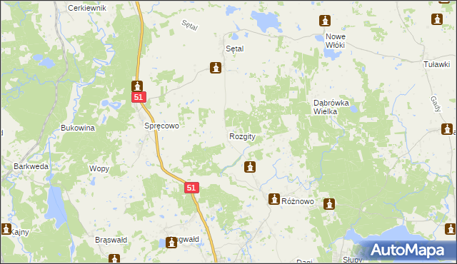 mapa Rozgity, Rozgity na mapie Targeo