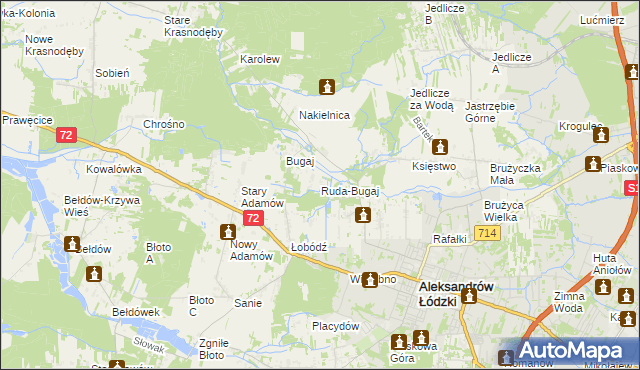 mapa Ruda-Bugaj, Ruda-Bugaj na mapie Targeo