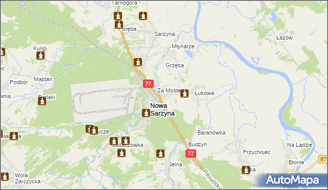 mapa Ruda Łańcucka, Ruda Łańcucka na mapie Targeo